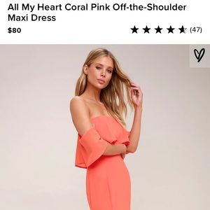 Lulu’s coral maxi dress